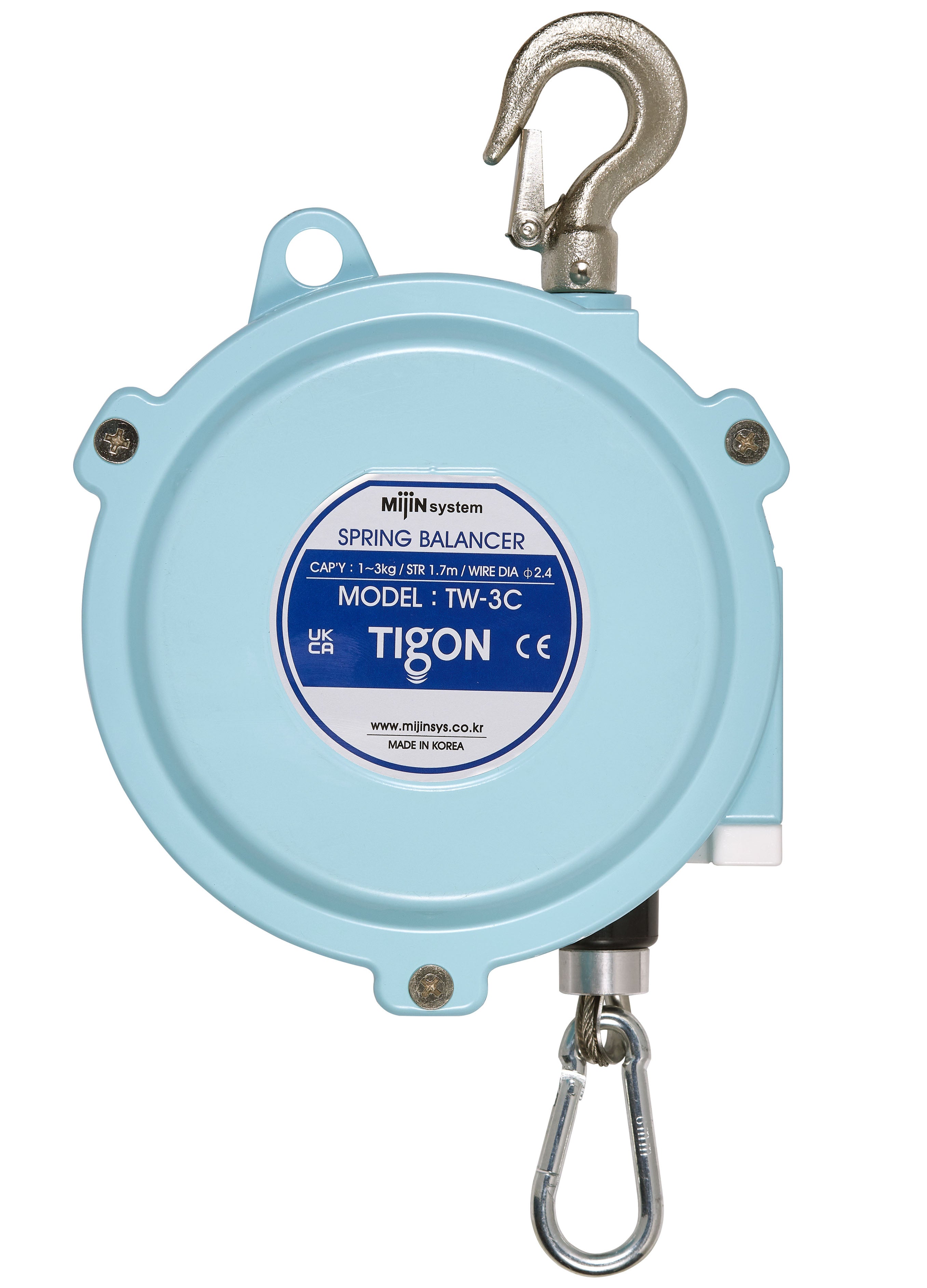 TW-3C Spring Balancer (1.5 - 3KG) Light Duty - 1.3 Meter Stroke